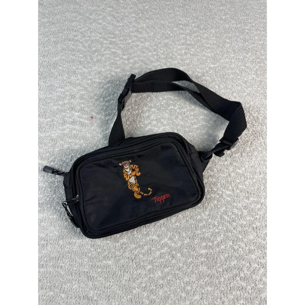 Disney World‎ Tigger Black Fanny Pack Waist Bag Winnie the Pooh Adjustable Strap